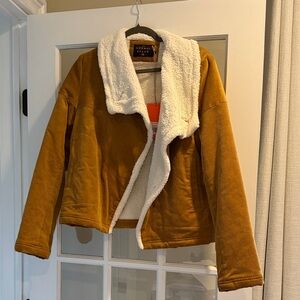 The Normal Brand Tan Jacket with Cream Sherpa Lining